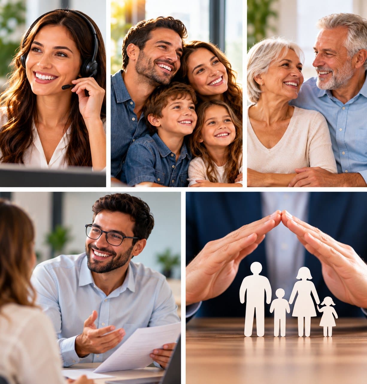 Families, an advisor and a support agent
